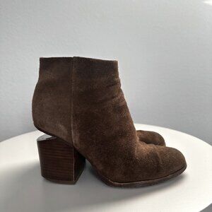 ALEXANDER WANG GABI BOOTS, 5.5, BROWN SUEDE